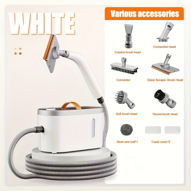 Nettoyeur vapeur portatif, 4,4 bars, haute puissance, chauffe rapide, 6 têtes multifonctions, grand réservoir de 1,4 L, double sécurité, pour cuisine, canapé, sol, salle de bain, voiture, réfrigérateur, climatiseur