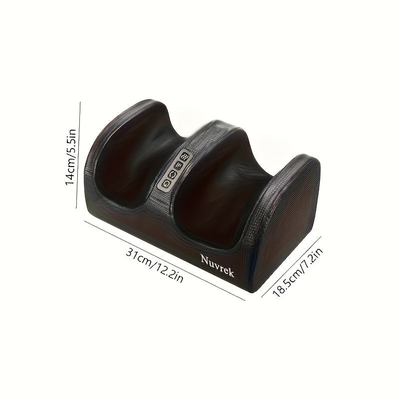 Appareil de massage des pieds chauffant pour la circulation et la relaxation – Pétrissage profond Shiatsu, compression d'air, masseur de pieds électrique, cadeau pour la fête des pères et la fête des mères