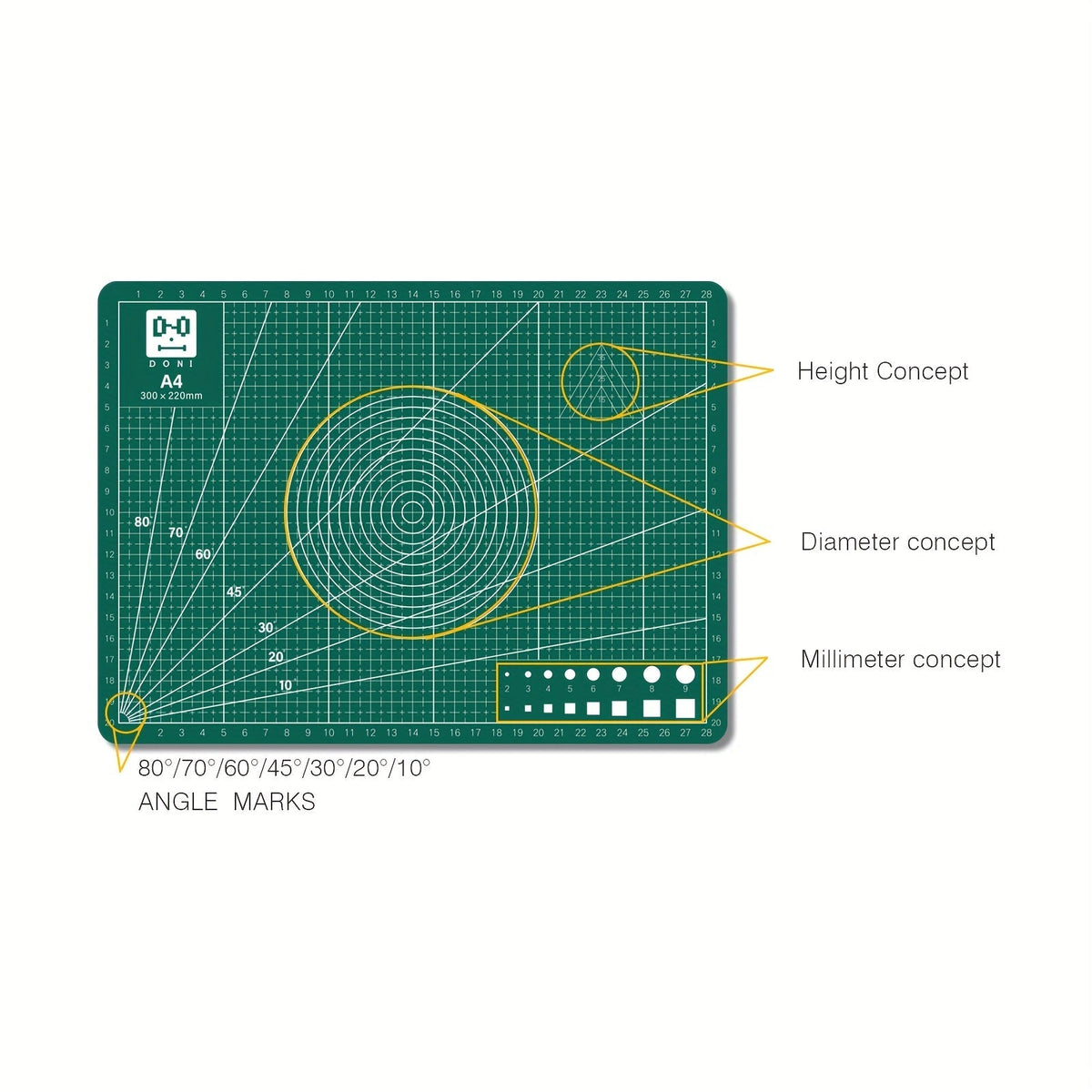 Kit de découpe de précision Exacto de 65 pièces avec tapis de découpe A4 – Ensemble de couteaux de précision avec lames et règles de découpe pour modélisme papier, loisirs créatifs, scrapbooking, art et carterie