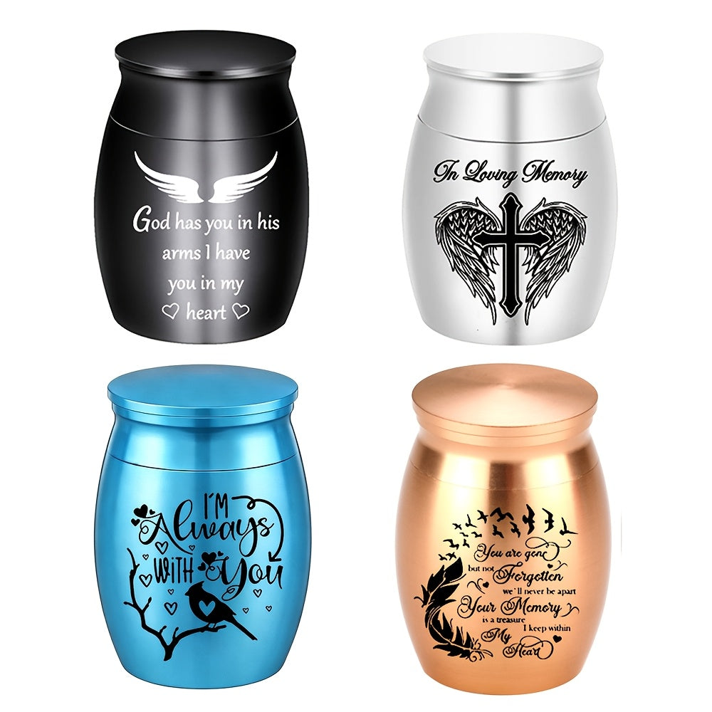 Petites urnes souvenirs pour cendres - Mini urnes funéraires colorées en aluminium pour cendres humaines ou d'animaux, urne commémorative décorative, cadeau de sympathie attentionné pour la perte d'un proche ou d'un animal de compagnie