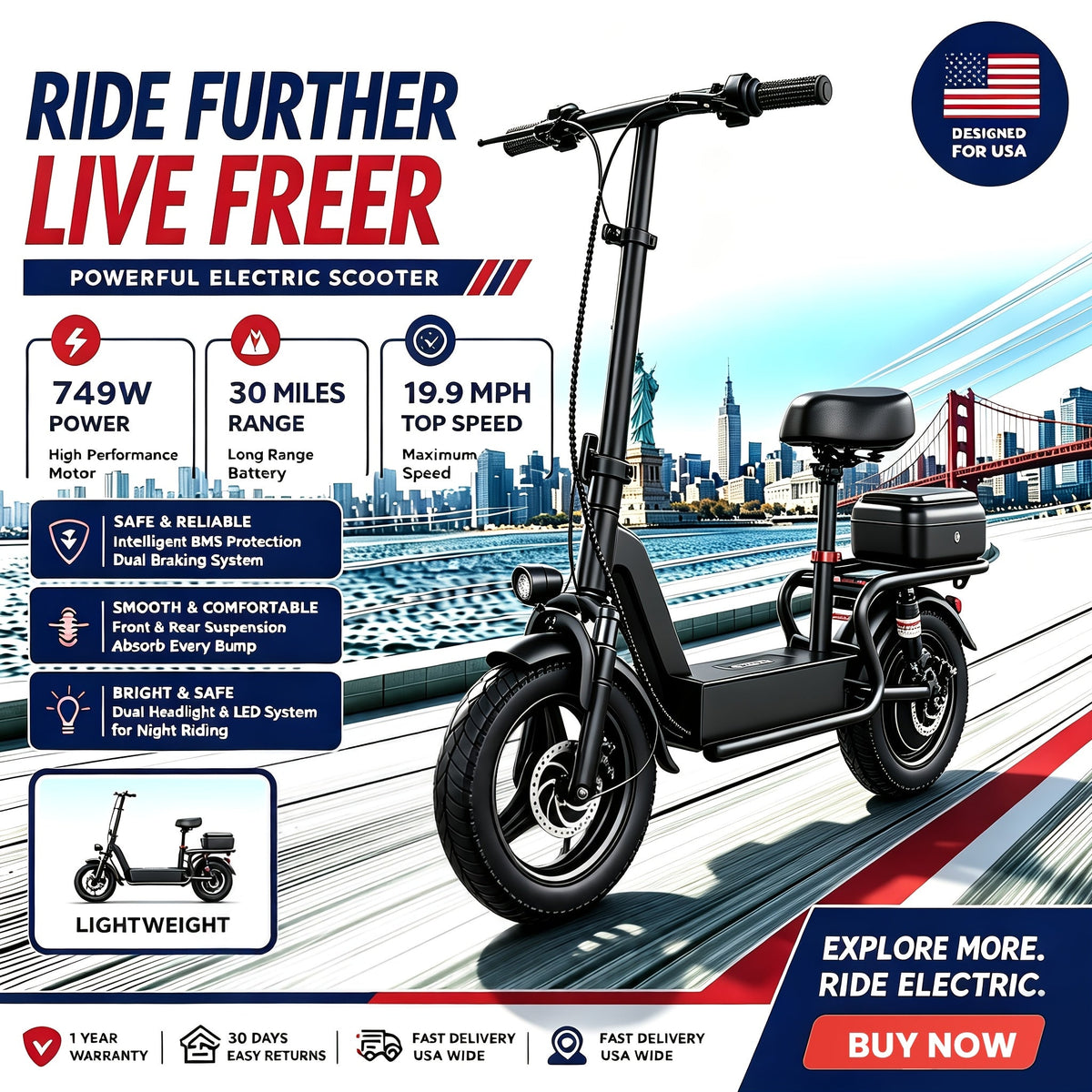 Trottinette électrique G11 avec siège rembourré 54,6 V – Trottinette électrique pliable pour adultes, trajets urbains, design confortable pour les longues distances