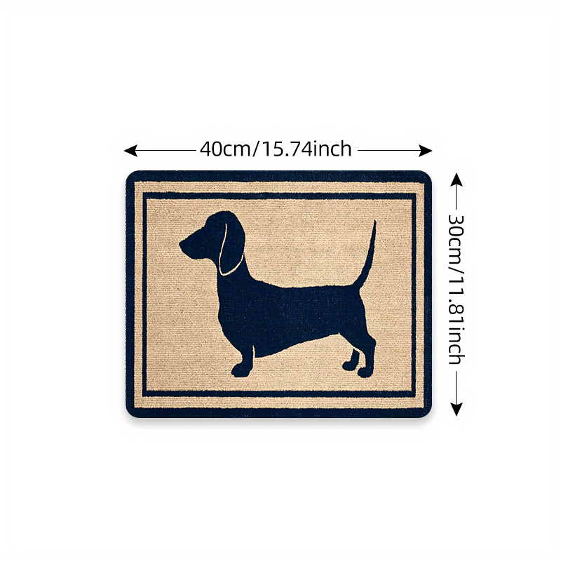 Diatomaceous Earth Dog Feeding Mat with Dachshund Silhouette – Splash-Proof Non-Slip Pet Bowl Mat, Fast-Drying & Easy to Clean, Indoor Dog Food Mat – Perfect Gift for Dog Lovers, 4 Sizes Available