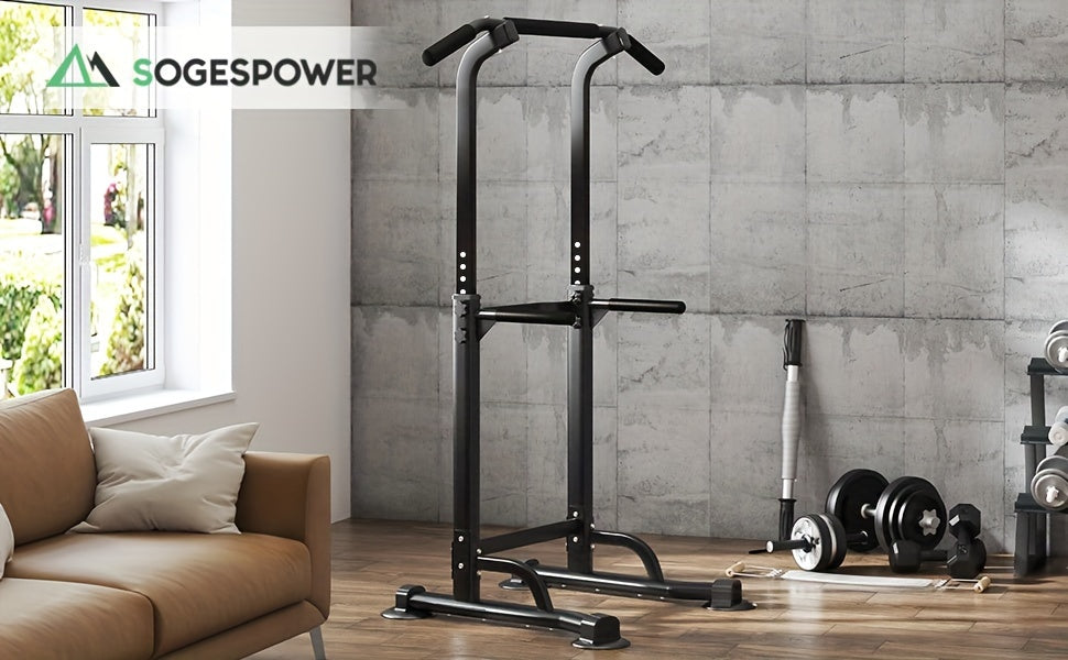 Station de musculation avec barre de traction, 10 hauteurs réglables, capacité de 150 kg, entraînement complet du corps pour salle de sport à domicile – Rose Noir Rouge Jaune Bleu Orange Vert