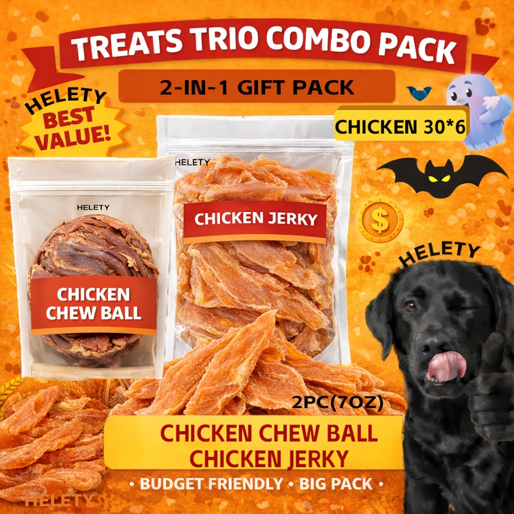 Friandises pour chiens au poulet séché - Vrai poulet séché pour chiens, riche en protéines et facile à digérer, collation saine et durable pour l'éducation des chiots et chiens adultes de toutes tailles.