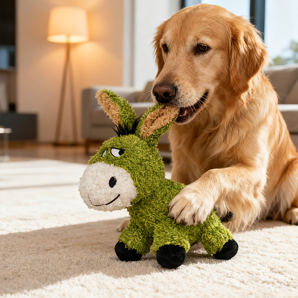Jouet en peluche grinçant pour chien, à mâcher et pour la compagnie - Peluche interactive douce à mâcher pour chien, adorable animal en peluche pour soulager l'ennui, le confort et le jeu, cadeau pour chiens de petite et moyenne taille