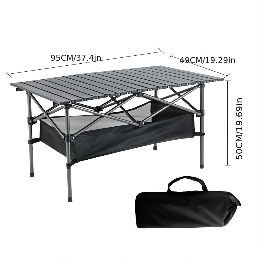 Table de camping pliante avec sac de transport – Table d'extérieur légère et portable, 3 tailles disponibles pour le camping, la plage, le pique-nique, le barbecue, le jardin, le bateau et les voyages, installation et rangement faciles