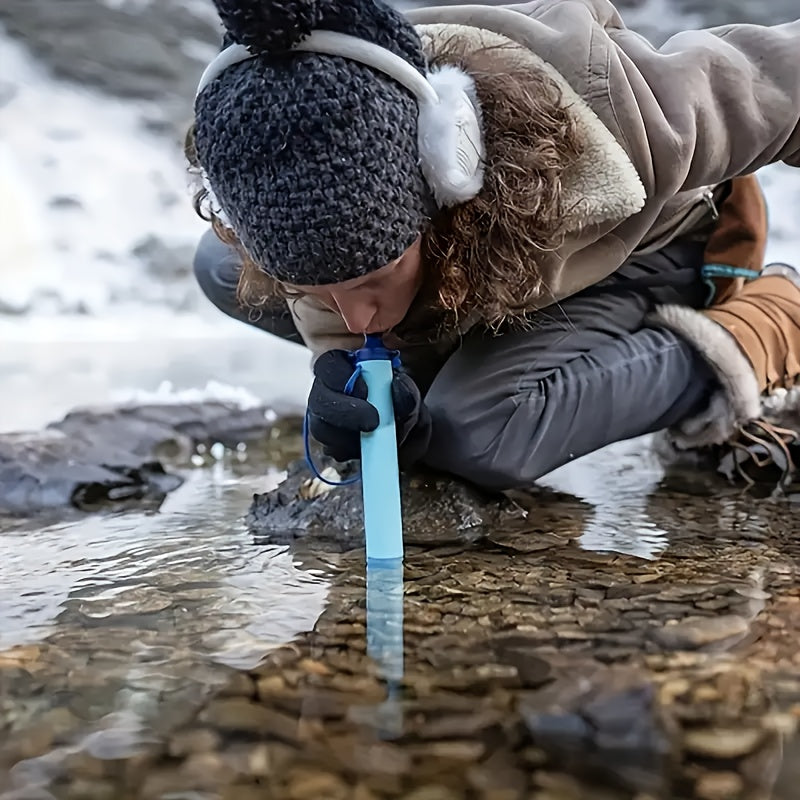 Paille filtrante personnelle, mini purificateur d'eau, équipement de survie pour la randonnée, le camping, les voyages et les situations d'urgence, paille de filtration portable éliminant les bactéries et les contaminants - Options par lot de 1, 2 et 4
