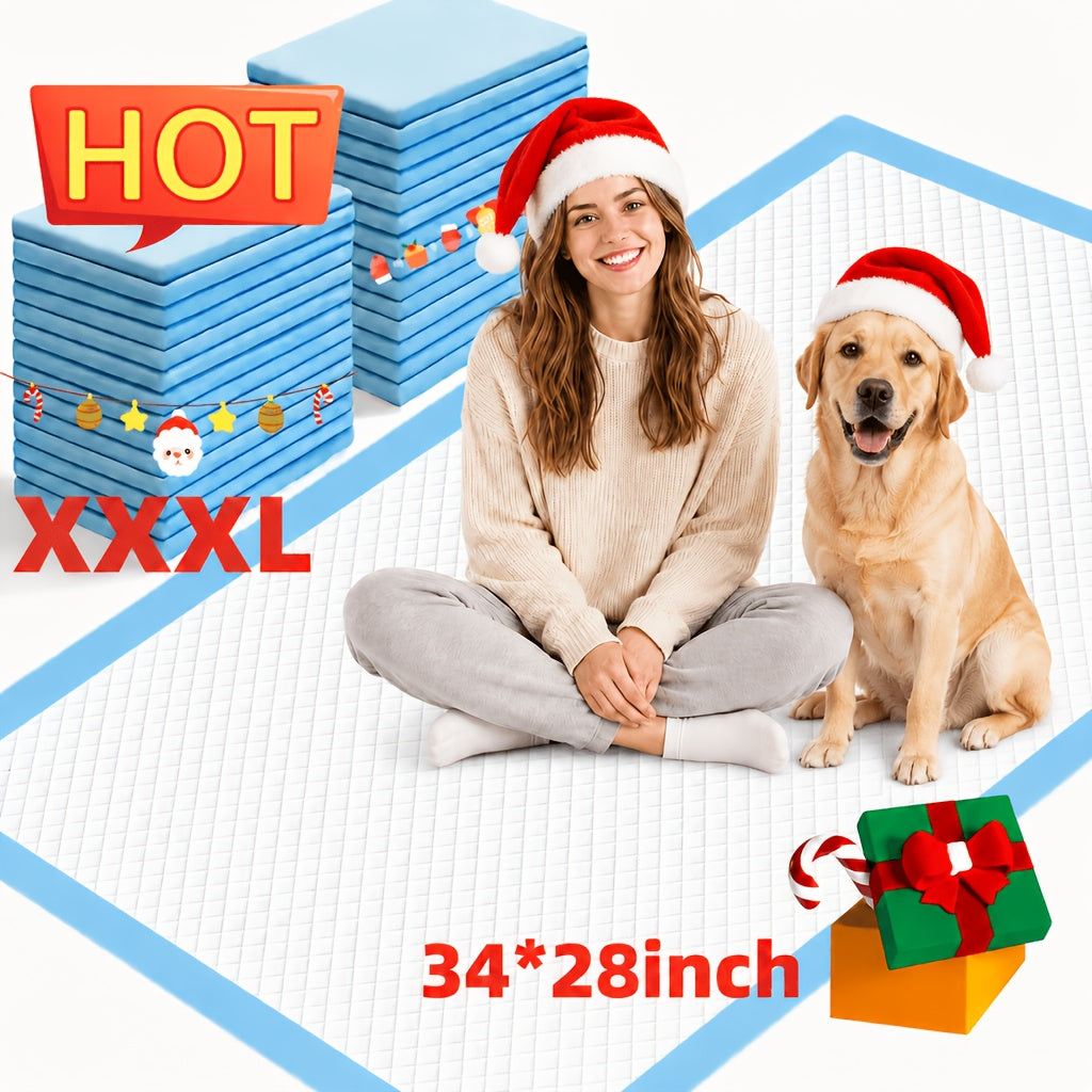 Alèses ultra-absorbantes pour chiens – Dos anti-fuites 300 % plus épais, formats 71 x 86 cm et 61 x 61 cm, paquet en gros de 50 à 200 unités, pour la maison, les voyages et le camping, idéal pour les chiens actifs et les chiots