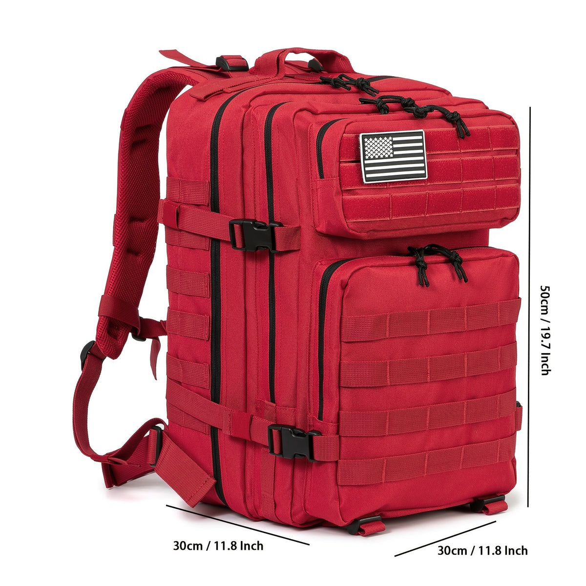 Sac à dos tactique 45 L pour hommes et femmes – Sac de randonnée, camping et voyage grande capacité, sac d'évacuation 3 jours pour le fitness et l'aventure en plein air, 13 coloris disponibles