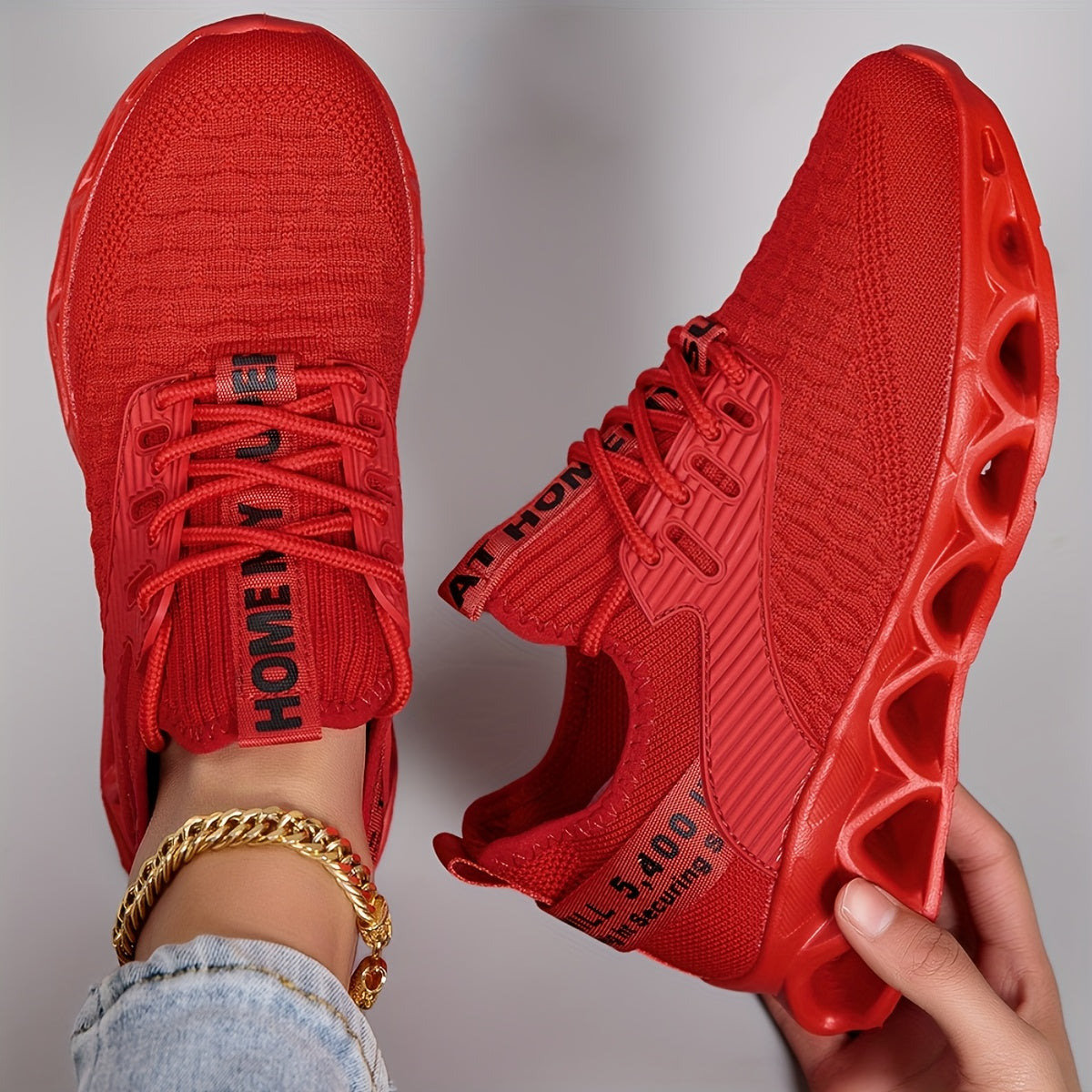 Baskets légères pour femmes, chaussures de marche à lacets en maille respirante avec semelle épaisse, chaussures de course et de tennis décontractées à enfiler, 7 couleurs, tailles US 6-12,5, chaussures d'entraînement tendance et polyvalentes