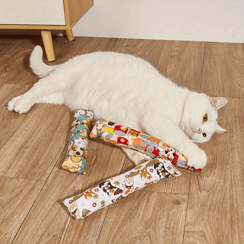 Oreiller jouet à mâcher à l'herbe à chat pour chats d'intérieur - Coussin kicker à la cataire pour soulager le stress, calmer l'ennui, jouet pour chaton, jouet à mâcher dentaire, herbe à chat naturelle, couleur aléatoire, lot de 1 ou 2, cadeau