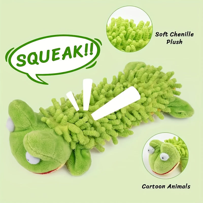 Lot de 6 jouets en peluche grinçants pour chien avec bruit de papier froissé – Jouets interactifs doux et résistants pour petits et moyens chiens, dressage de chiots, jeu en autonomie et complicité avec l'animal