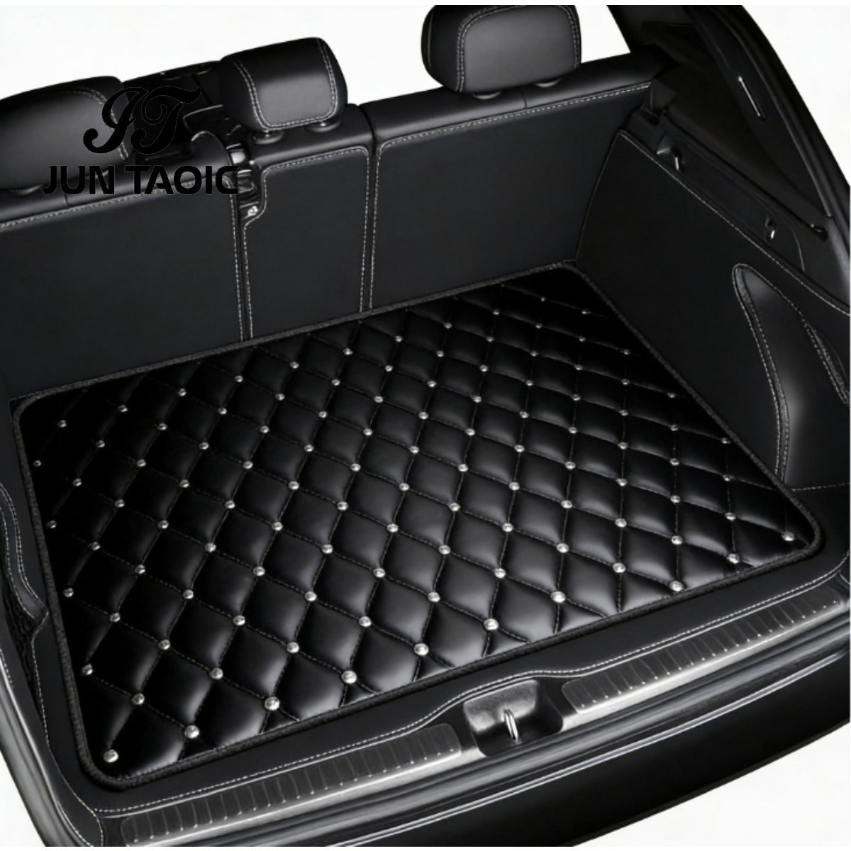 Tapis de coffre pour voiture – Revêtement de chargement antidérapant et imperméable avec motifs uniques, protection intérieure de véhicule durable contre la saleté, les déversements et les rayures, ajustement universel