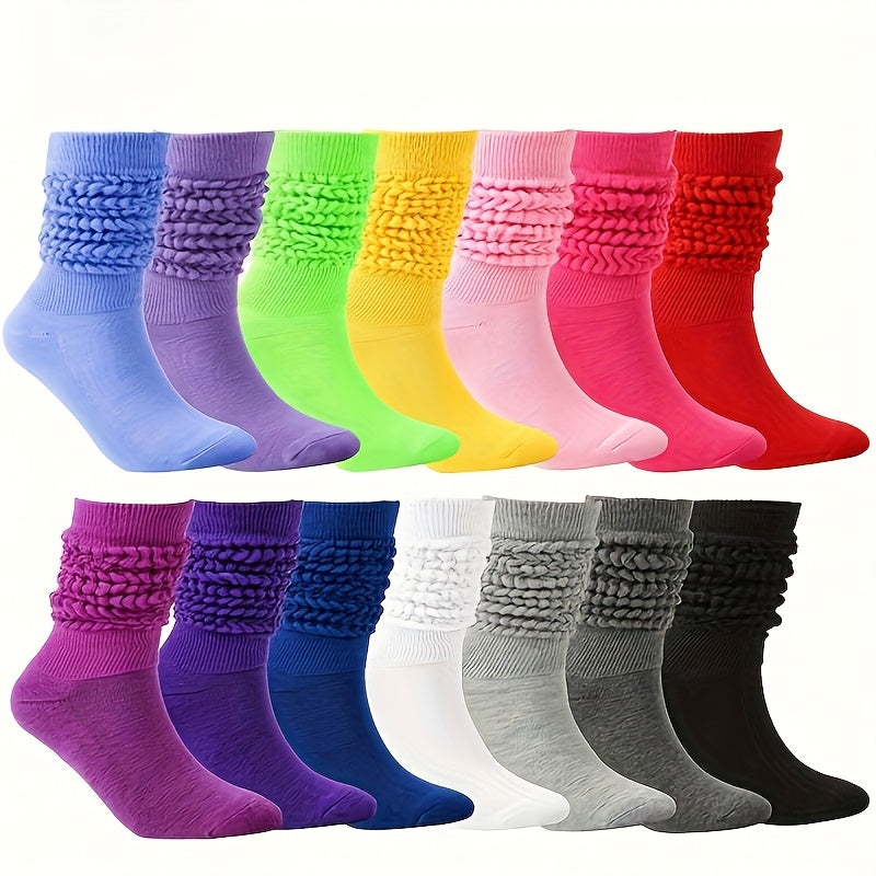 Lot de 36 paires de chaussettes hautes pour femme, respirantes, à séchage rapide et évacuation de l'humidité, en polyester avec semelle rembourrée douce, couleurs pastel et vives pour le bureau ou les fêtes – Coffret cadeau mignon pour toutes les saisons