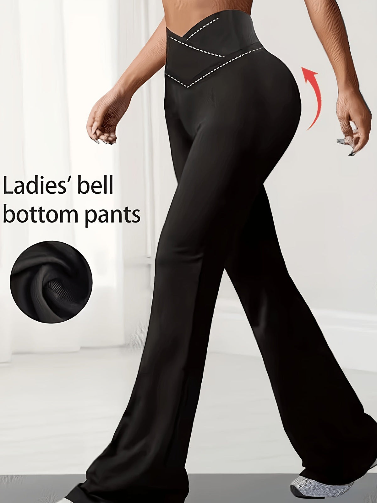 Pantalon évasé gainant pour femme, pantalon taille haute, pantalon de yoga à jambes larges et effet amincissant, pantalon bootcut extensible, S-XXL