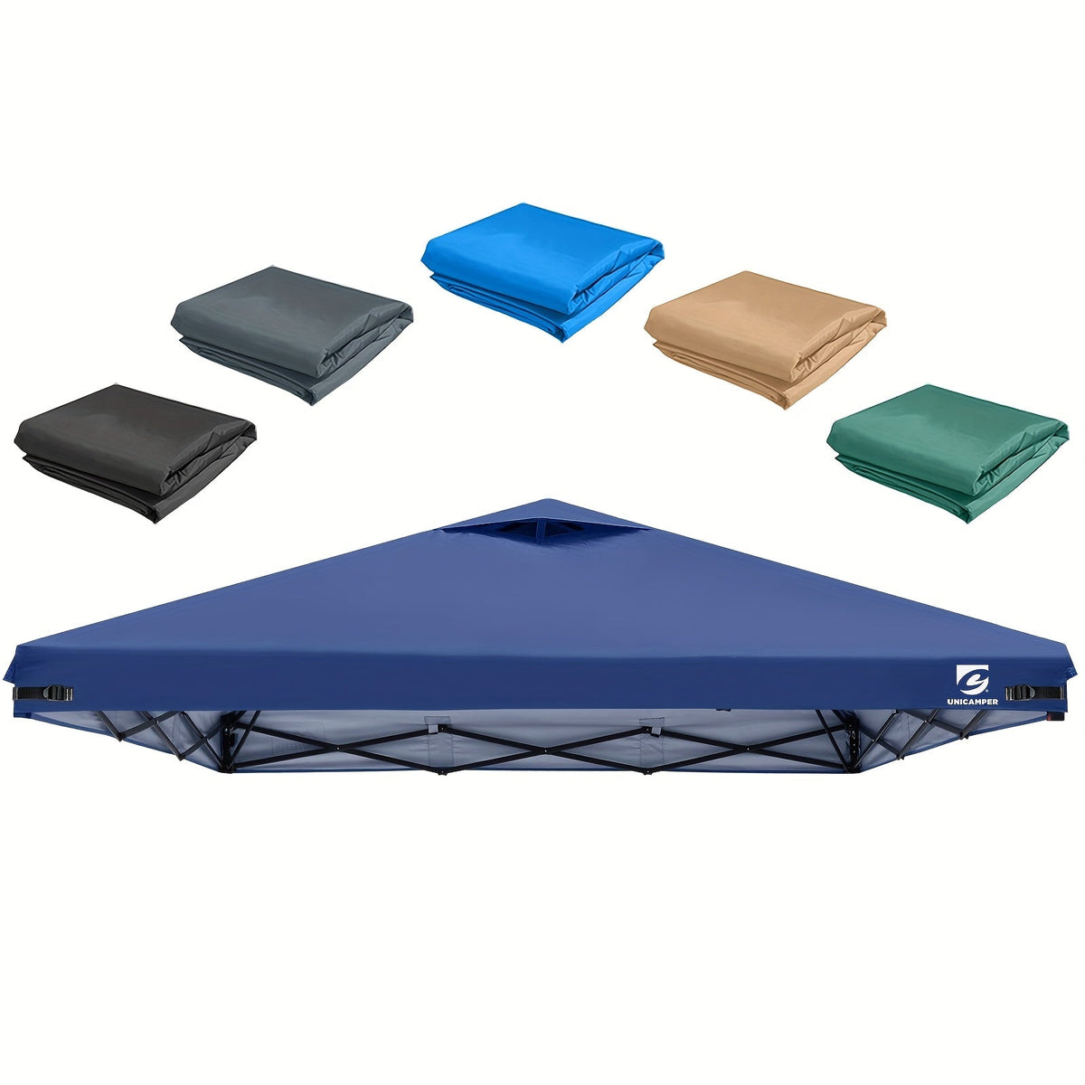 Toile de remplacement pour tonnelle pliante 3x3 m avec aération – Toile imperméable et résistante aux UV pour tentes à pieds droits, abri solaire toutes saisons pour jardin, terrasse et camping, 11 couleurs (toile seule)