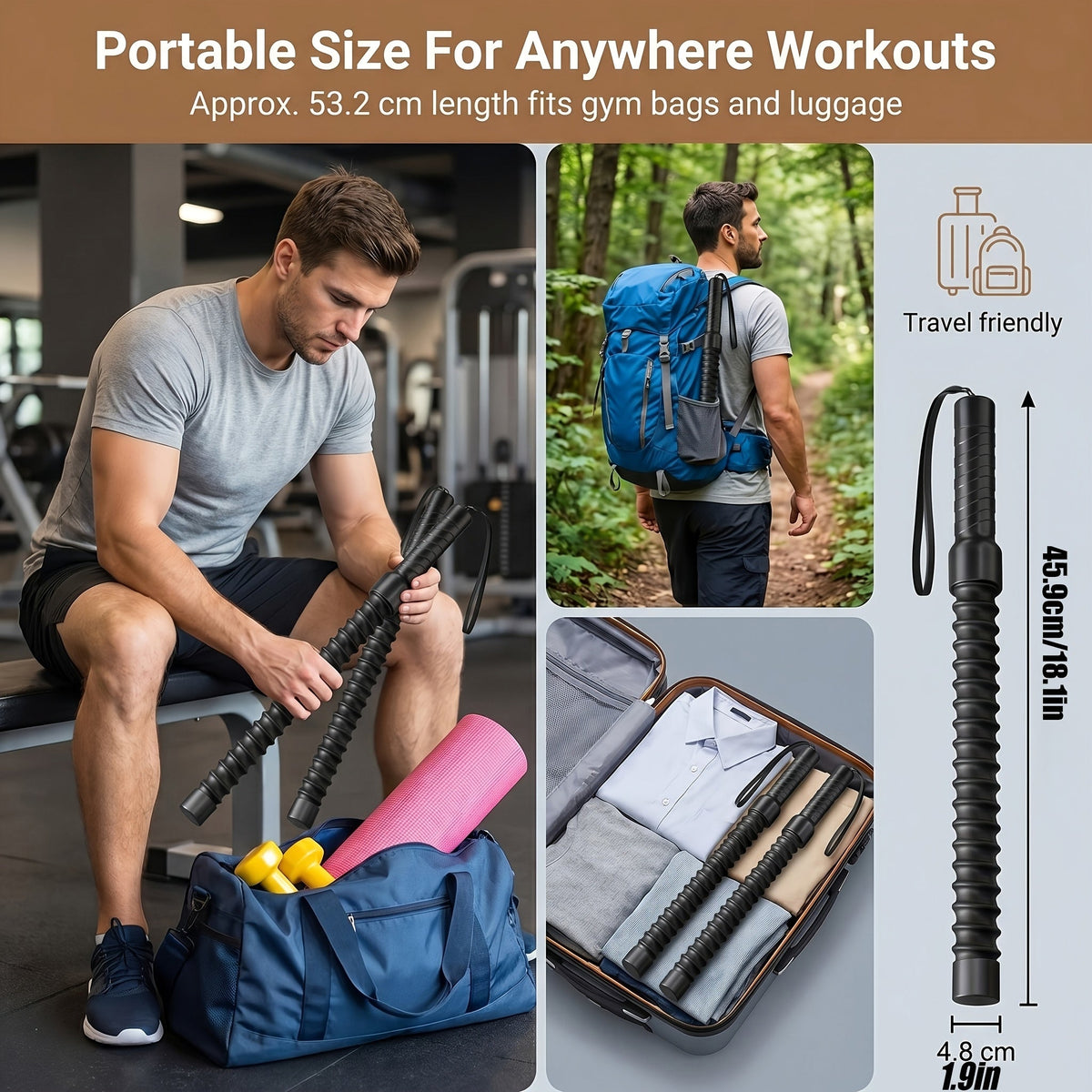 Lot de 2 cordes à sauter sans corde pour combat – Cordes d'entraînement lestées pour fitness en salle de sport à domicile, intensité réglable, équipement d'exercice portable pour hommes et femmes