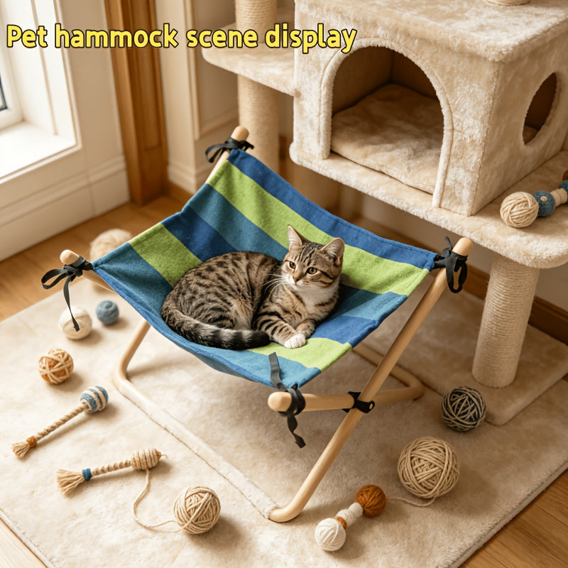 Hamac pour chats et petits chiens – Hamac suspendu doux et respirant pour chat avec sangles robustes résistantes aux morsures, capacité de poids stable, installation facile pour cage, caisse et meubles d'intérieur