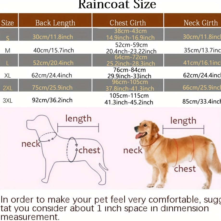 Imperméable réfléchissant pour chien avec capuche – Veste de pluie imperméable à enfiler pour toutes les races, fermeture auto-agrippante facile à mettre et à retirer, tailles S à 3XL, jaune