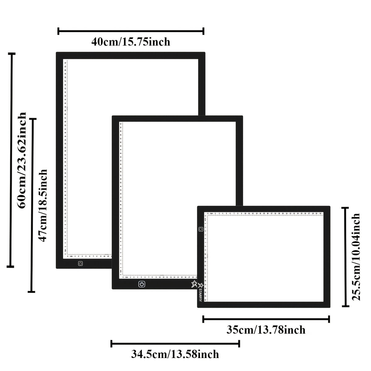 Tablette lumineuse LED pour dessin A2 A3 A4, table à copier ultra-fine à double barre lumineuse avec variateur 3 niveaux et surface sans grille protectrice des yeux pour diamond painting, croquis et dessin