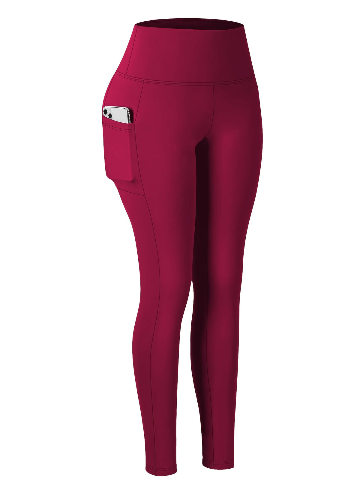 Legging de yoga taille haute pour femme avec contrôle du ventre et effet push-up – Legging doux, élastique et respirant pour le fitness, le cyclisme, la course et le yoga, noir, gris foncé, bordeaux, bleu marine, tailles S-XXL