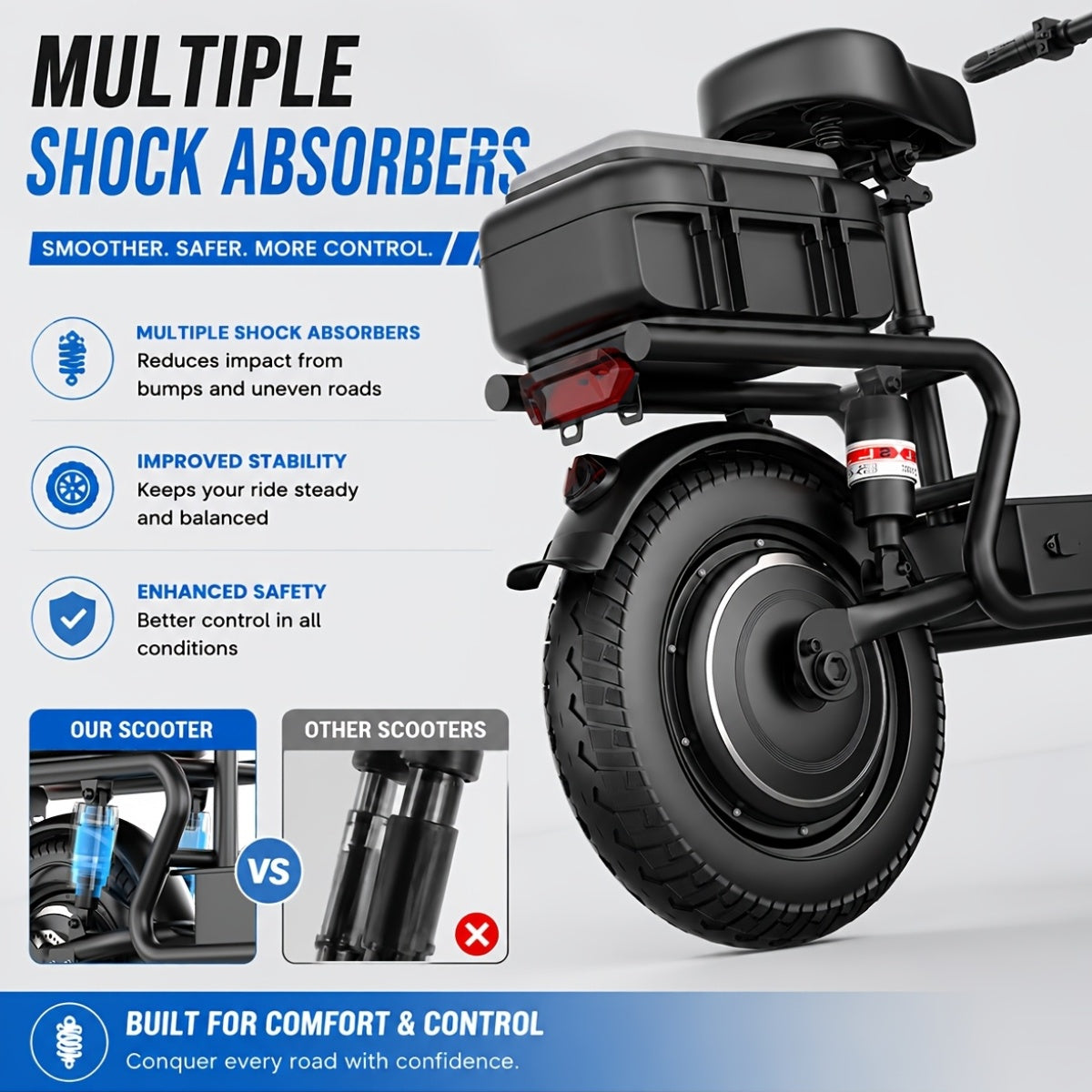 Trottinette électrique G11 avec siège rembourré 54,6 V – Trottinette électrique pliable pour adultes, trajets urbains, design confortable pour les longues distances