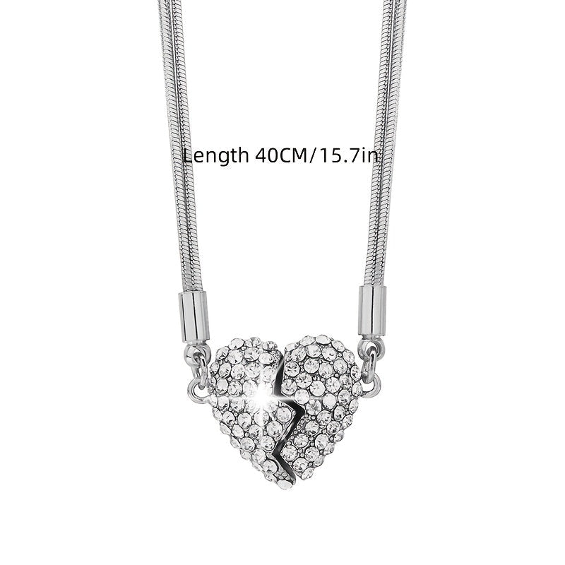 Collier triple rang avec cœur en argent sterling S925 pour femme – Pendentif multicouche hypoallergénique avec pierre de naissance de décembre, bijou classique et élégant pour la Saint-Valentin, les mariages et le quotidien, 40 cm à 60 cm