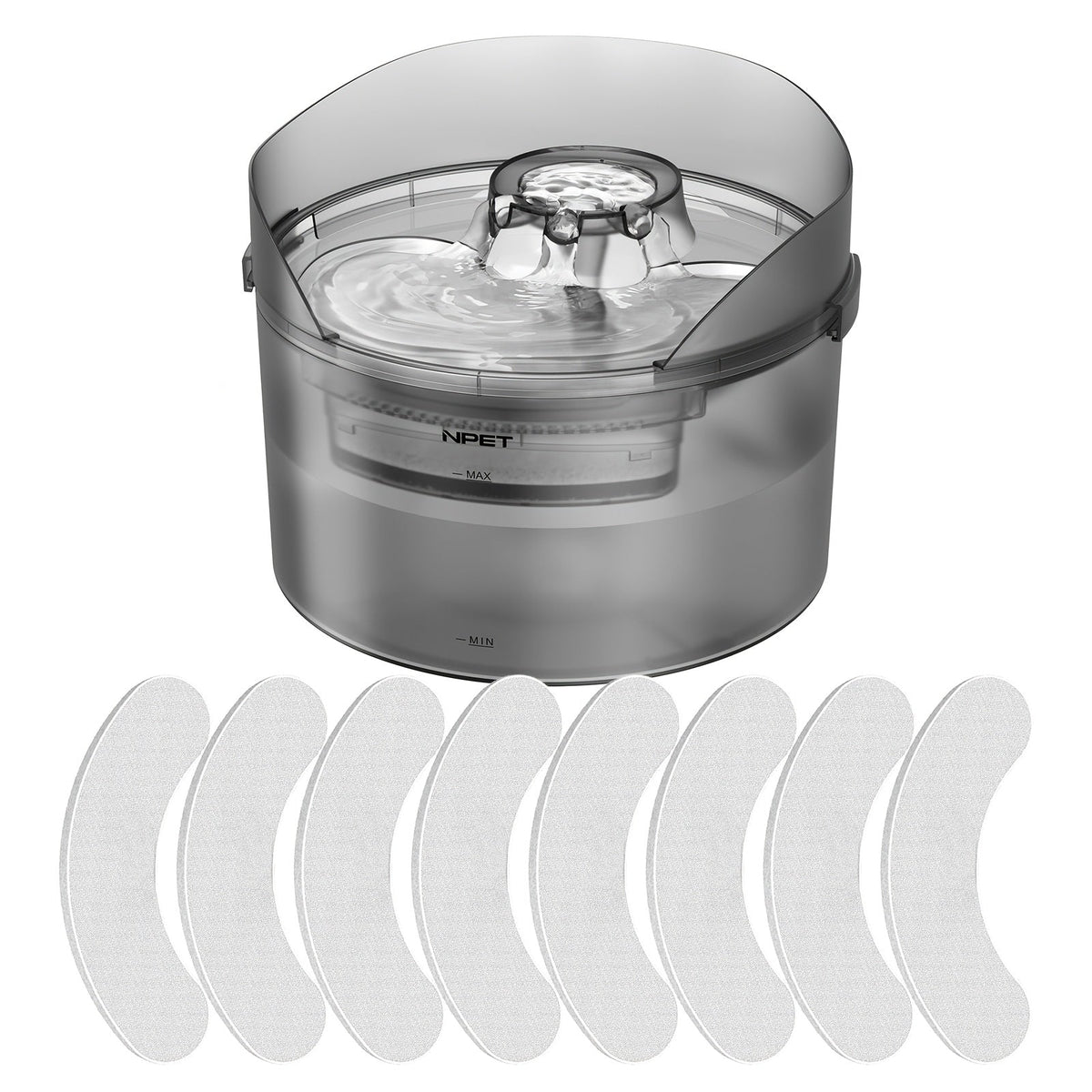 Fontaine à eau pour grands chiens 5L & 8L avec triple système de filtration, abreuvoir automatique pour animaux avec protection anti-éclaboussures et kit de nettoyage pour grands chiens et foyers multi-animaux – Pompe silencieuse, sans pile nécessaire