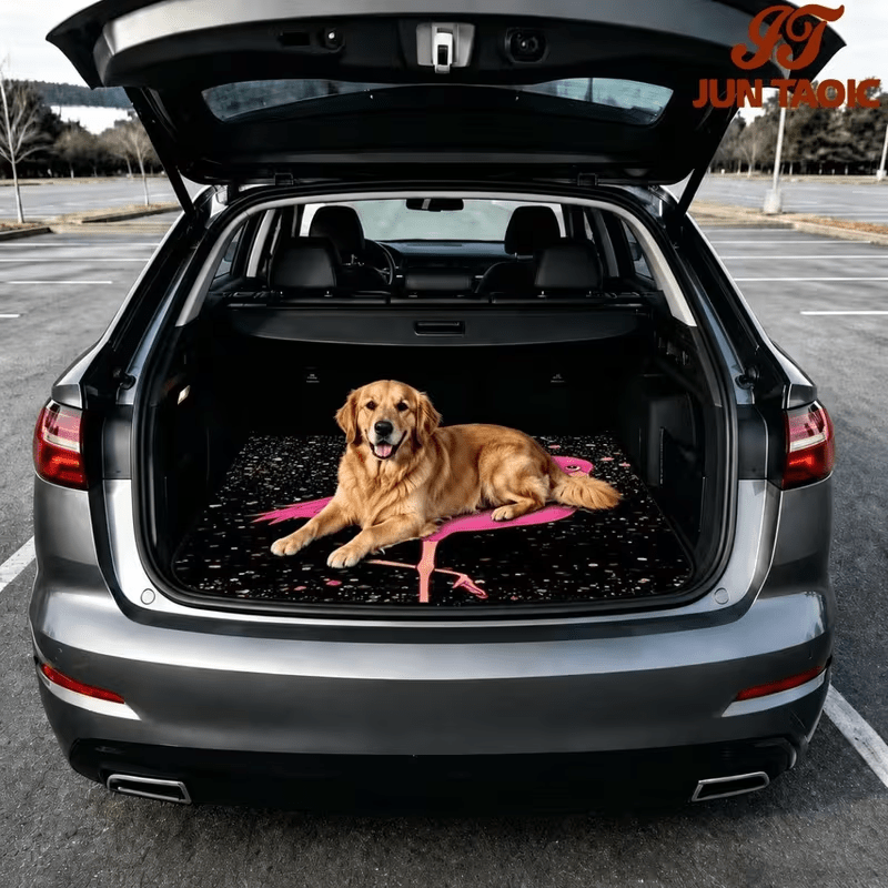 Tapis de coffre pour voiture – Revêtement de chargement antidérapant et imperméable avec motifs uniques, protection intérieure de véhicule durable contre la saleté, les déversements et les rayures, ajustement universel