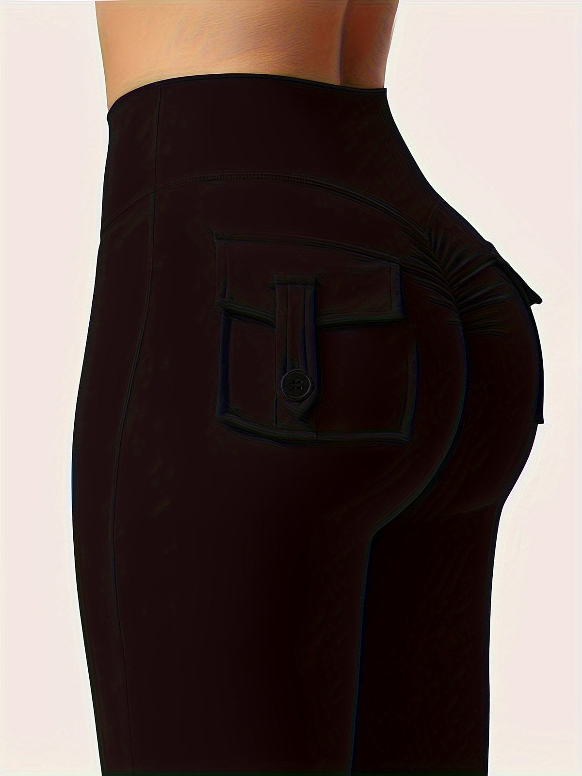 Ensemble 3 pièces pour femme : pantalon de yoga évasé à taille haute avec ceinture et poches, legging galbant effet push-up, squat-proof, 90 % polyester extensible, coupe évasée pour le sport, la gym, la course et le quotidien
