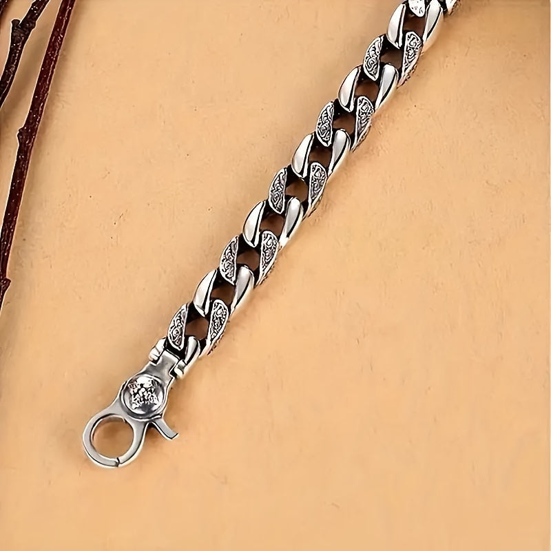 Bracelet homme en argent sterling 925 – Design à maillons classique, disponible en 3 tailles : 18 cm, 20 cm, 22 cm. Bijou à porter au quotidien, idéal comme cadeau pour hommes, famille et amis.