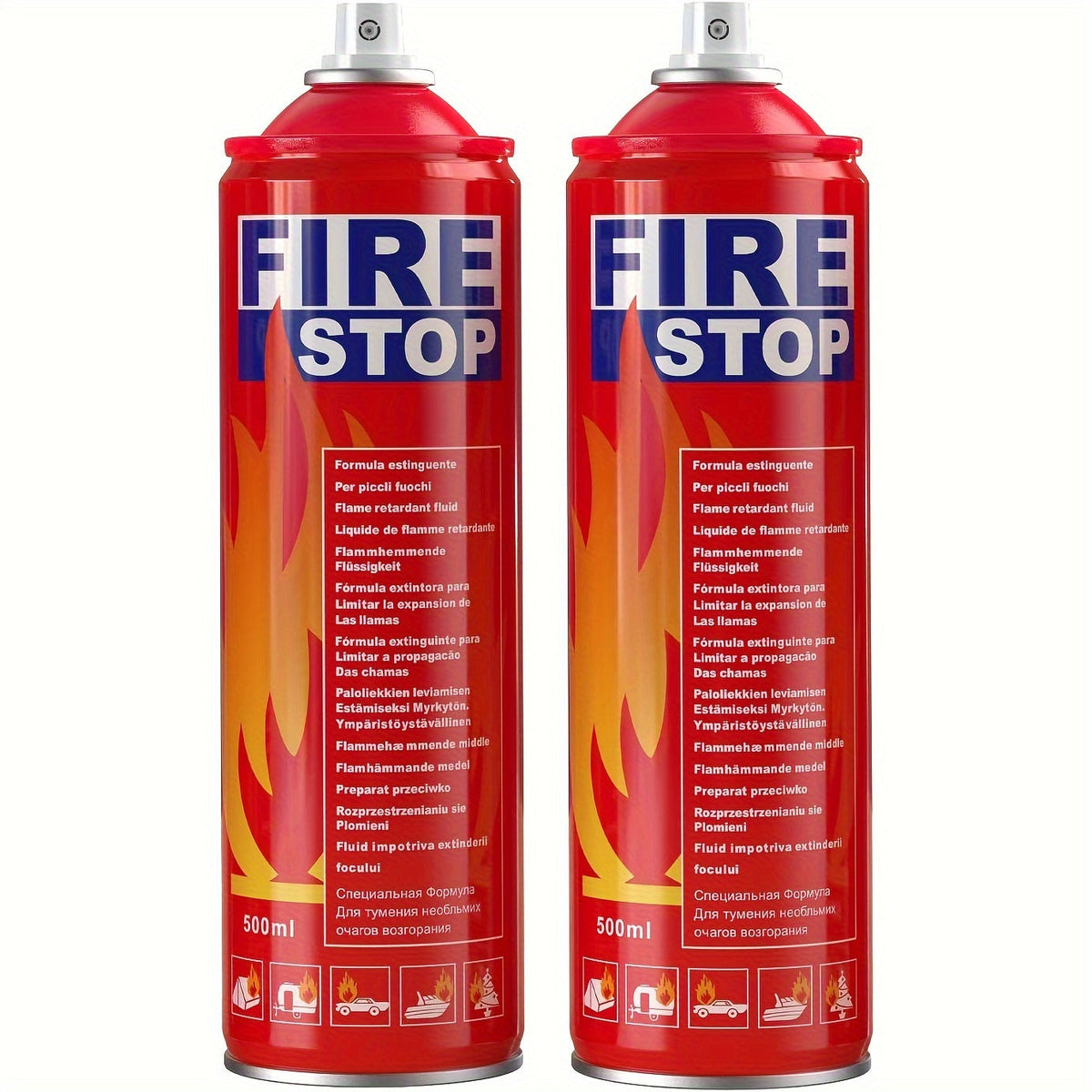 Mini extincteur portable pour maison, voiture, cuisine et bateau – Petit extincteur 4-en-1 avec support de fixation, lot de 2 et lot de 4, sécurité incendie essentielle pour chaque pièce et véhicule