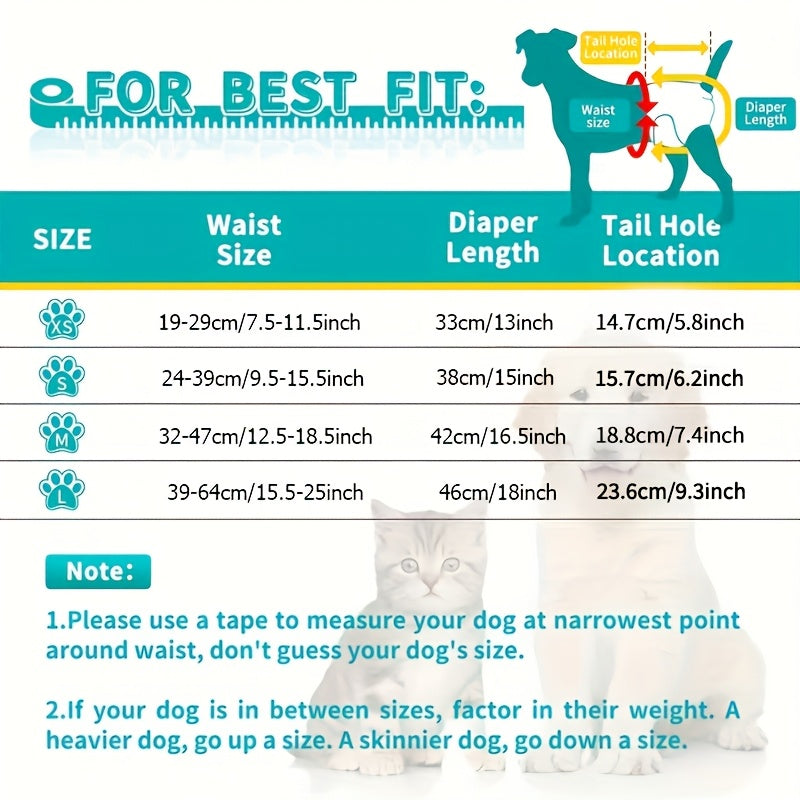 Washable Female Dog Diapers 3 Pack Reusable Highly Absorbent β Dog Period Panties for Female Dogs in Heat Incontinence & Puppy Training XS to L