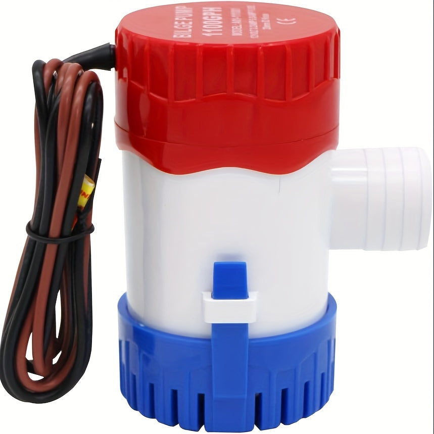 Pompe de cale électrique submersible 1100 GPH 12V, silencieuse, avec interrupteur à flotteur automatique, pour bateaux, yachts, véhicules récréatifs, piscines et évacuation d'eau marine