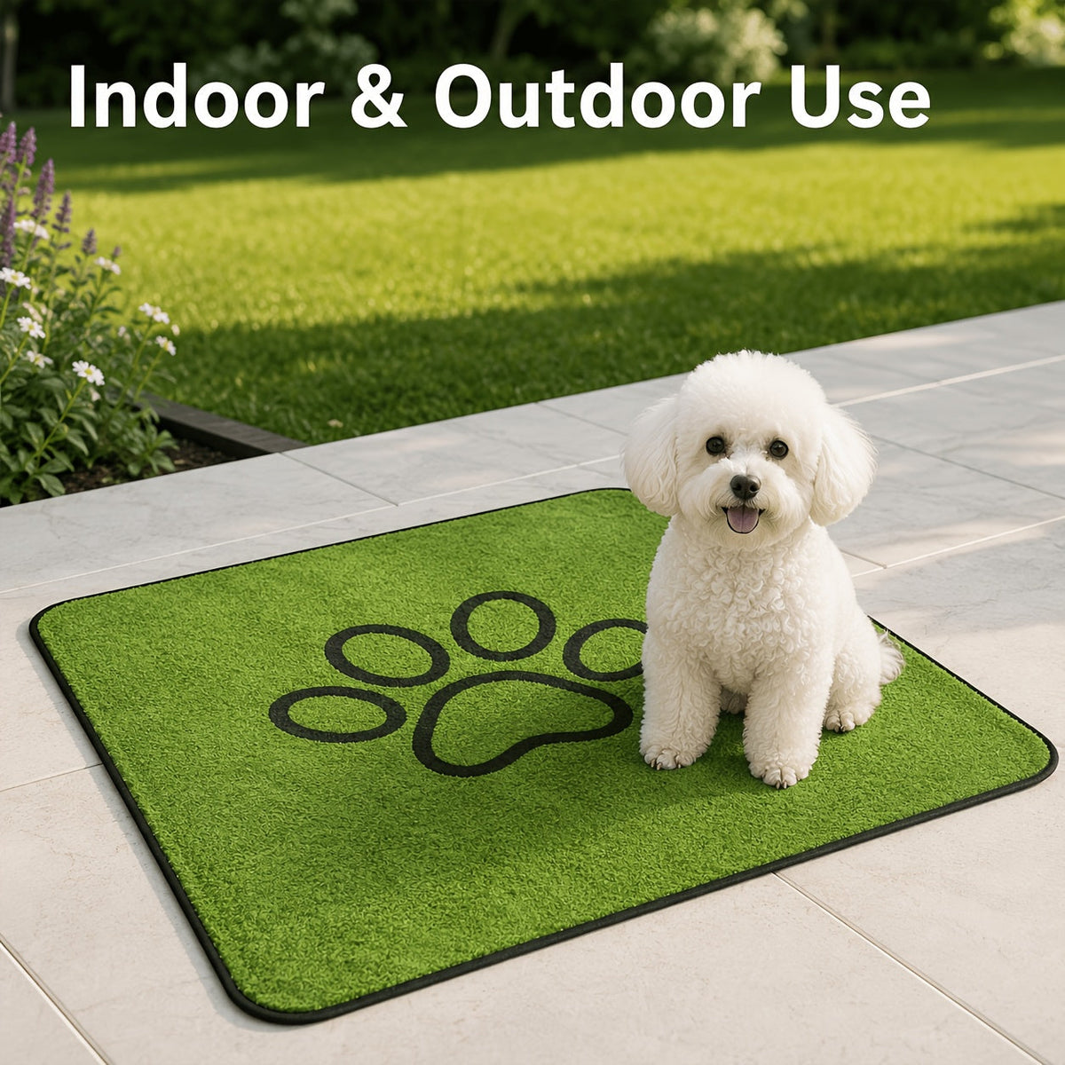 Tapis de propreté lavable pour chien - Alèse réutilisable antidérapante en polyester super absorbant pour cage, canapé et sol, tapis d'éducation résistant aux déchirures et lavable en machine pour petits et moyens chiens, tailles S et L