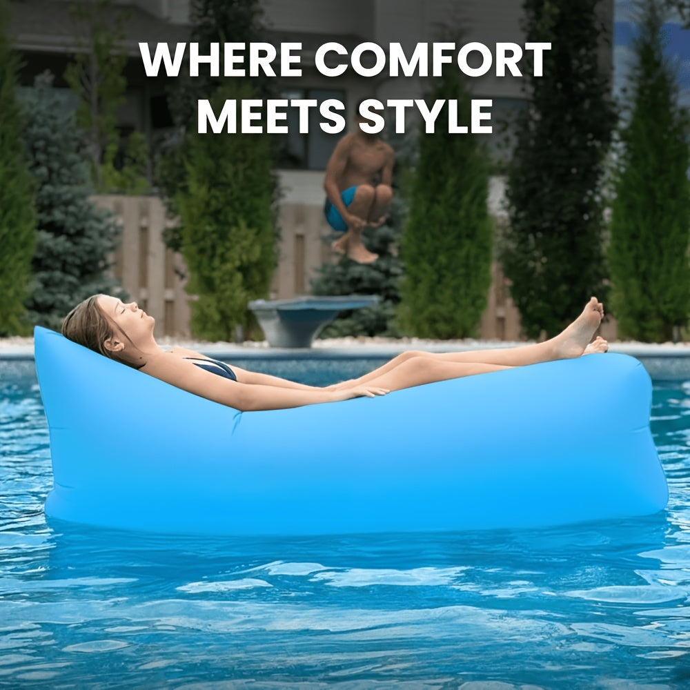 Fauteuil gonflable pliable, canapé pneumatique portable pour camping, plage, festivals, réunions en plein air, gonflage rapide, adultes, violet, bleu, vert, noir, rouge, jaune, orange