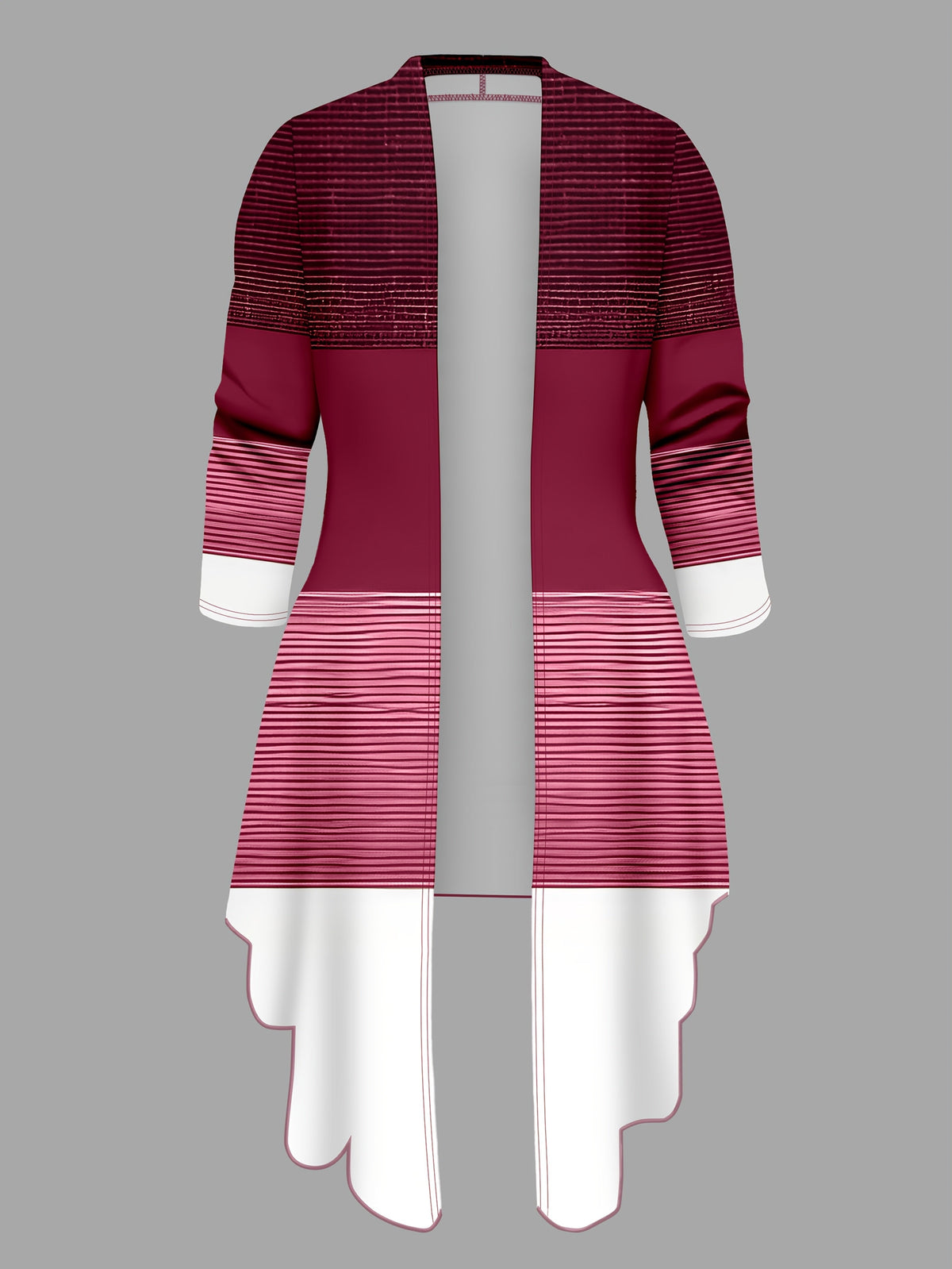 Ensemble tailleur 3 pièces pour femme – Veste cardigan imprimée avec pantalon et gilet unis, tenue de bureau élégante au quotidien, bleu marine / rouge foncé / vert, tailles S-XXL