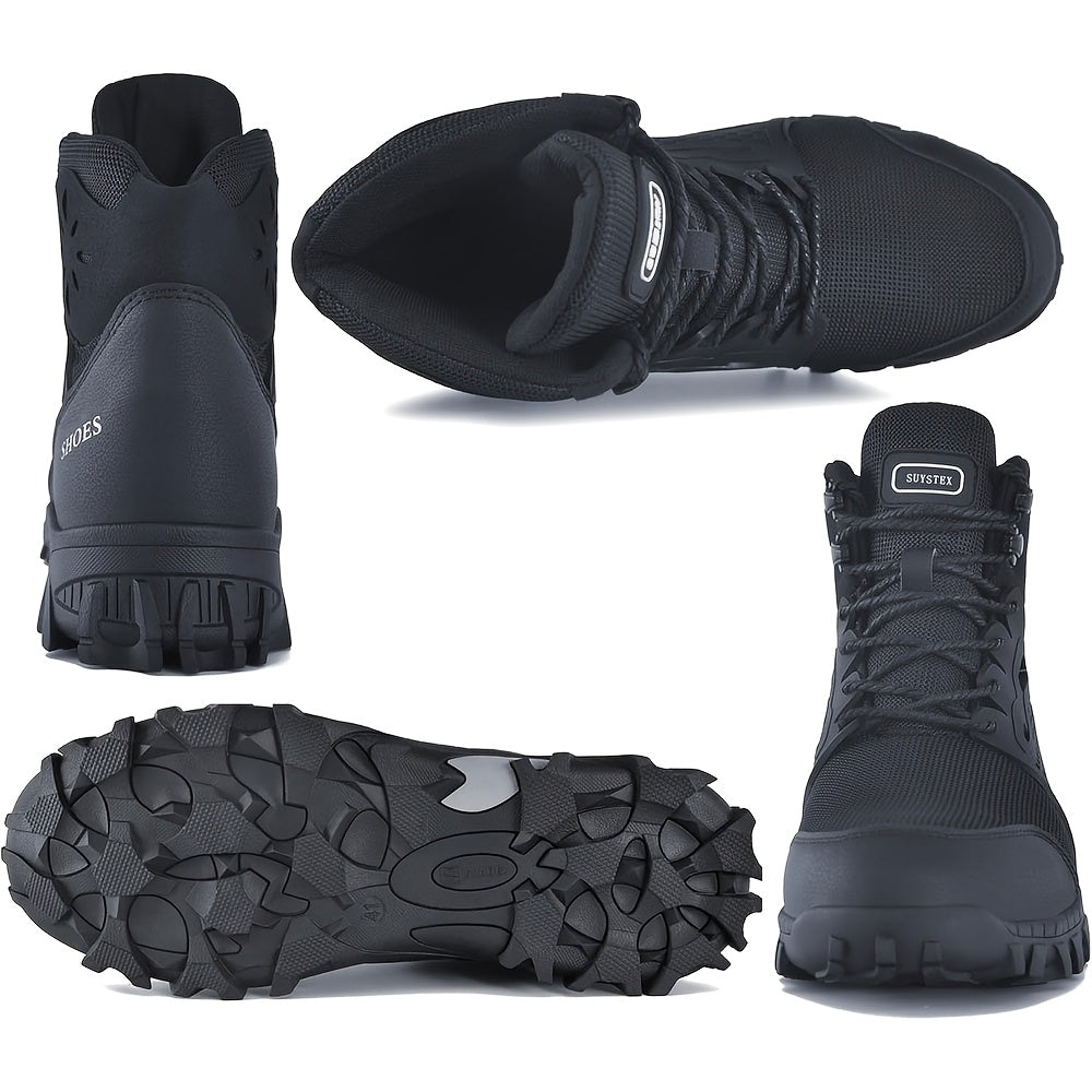 Steel Toe Boots for Men & Women β Waterproof Work Construction Safety Shoes with Anti-Piercing Kevlar Midsole, Non-Slip Rubber Sole, ASTM F2413-18 Compliant, Sizes US 4.5β13.5, Black