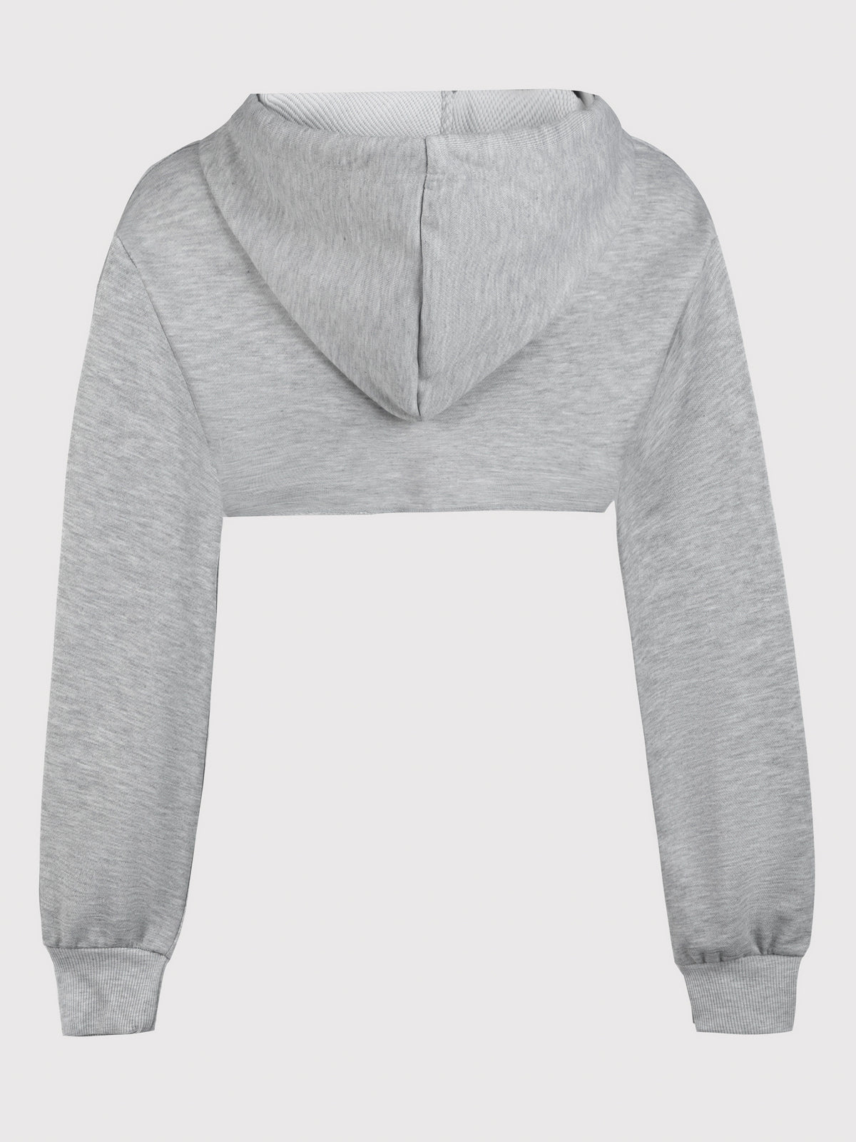 Women's Super Short Crop Hoodie β Drawstring Hood Dipped Hem 100% Polyester Casual Pullover Top for Fall & Winter