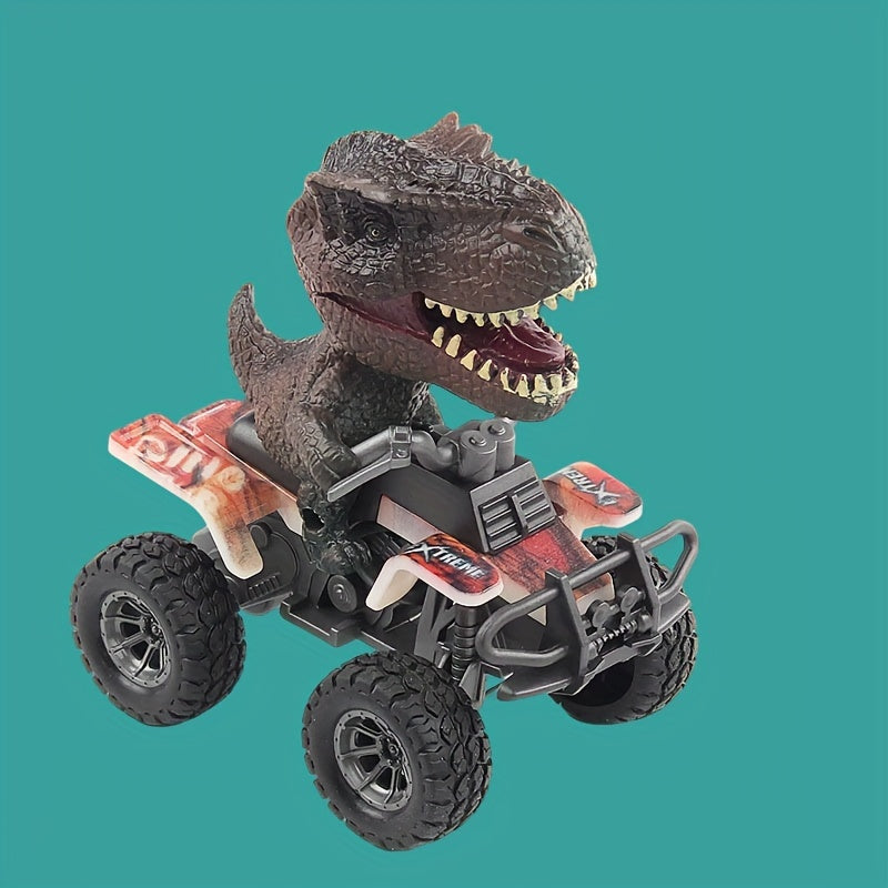 Voiture dinosaure à inertie, véhicule tout-terrain T-Rex et Tricératops pour enfants – Camion dinosaure à friction en plastique durable – Jouet d'imagination pour tout-petits et garçons de 3 ans et plus – Noir, vert, orange