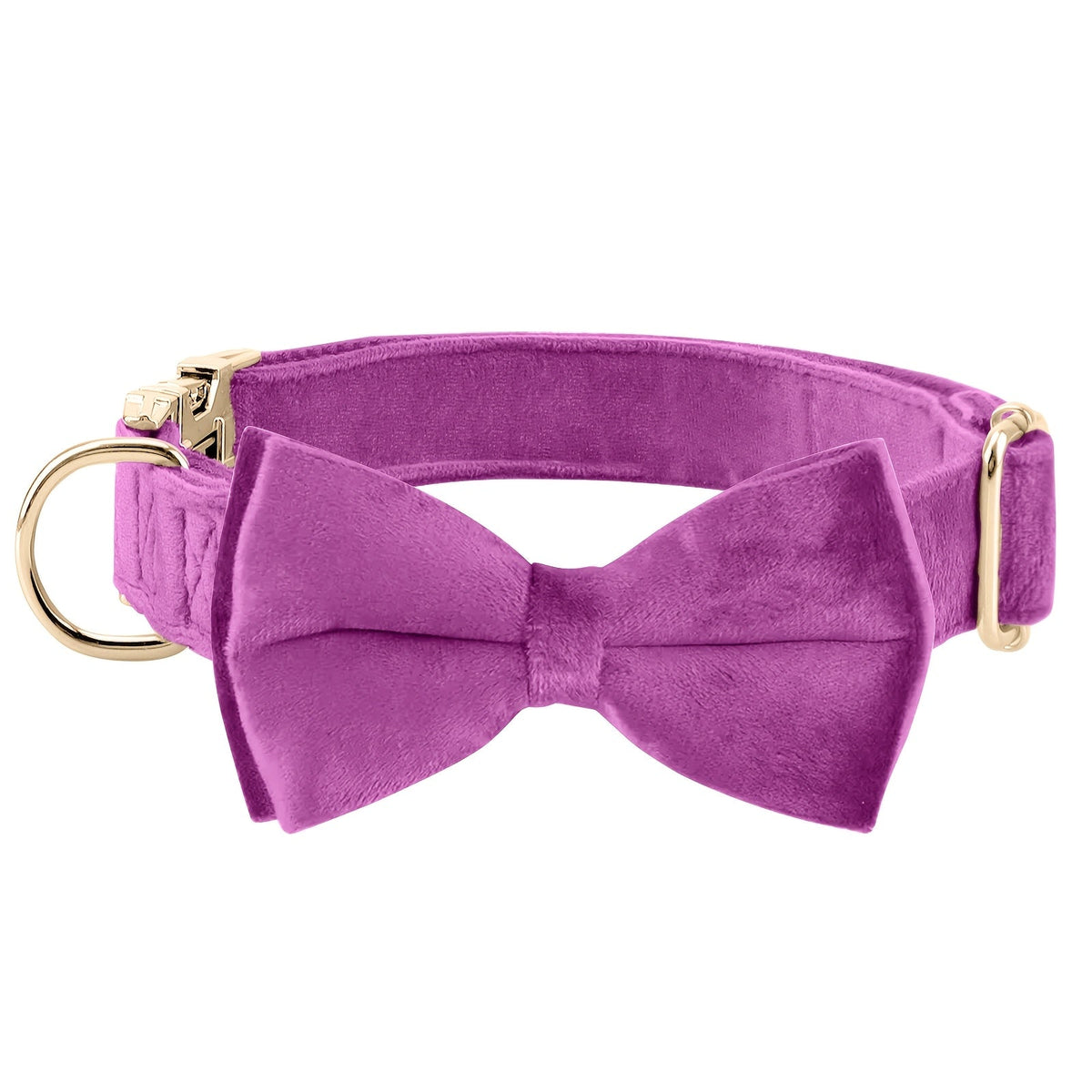 Collier avec nœud papillon pour chien en velours réglable avec boucle en métal - Collier avec nœud papillon mignon pour chiot, tailles S-XL pour chiens petits, moyens et grands, 12 couleurs, cadeau durable et élégant pour chien