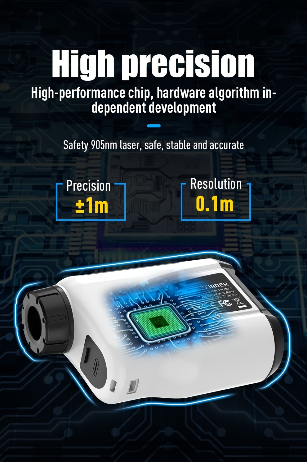 Télémètre laser de golf 1200 yards, grossissement 6x, commutateur de pente, vibration par impulsion, verrouillage de cible, compensation de trajectoire, rechargeable par USB-C pour le golf et la chasse