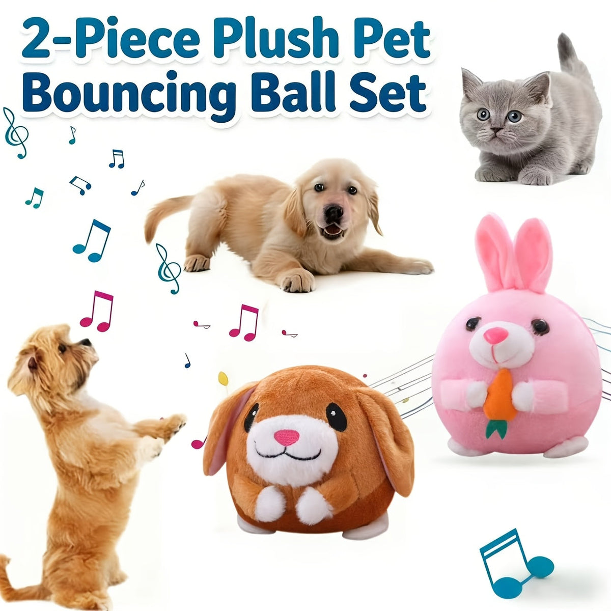 Jouet rebondissant pour chien rechargeable par USB – Balle électronique avec capteur de mouvement, bruit de cochon et enregistrement vocal, jouet interactif lavable pour petits chiens et chiots