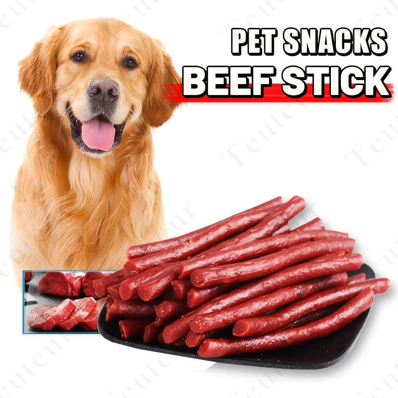 Bâtonnets de bœuf naturels de qualité supérieure pour chiens – Friandises protéinées sans céréales, type viande séchée et à mâcher pour chiots, chiens adultes de petite, moyenne et grande taille, récompenses d'éducation durables pour toutes les races