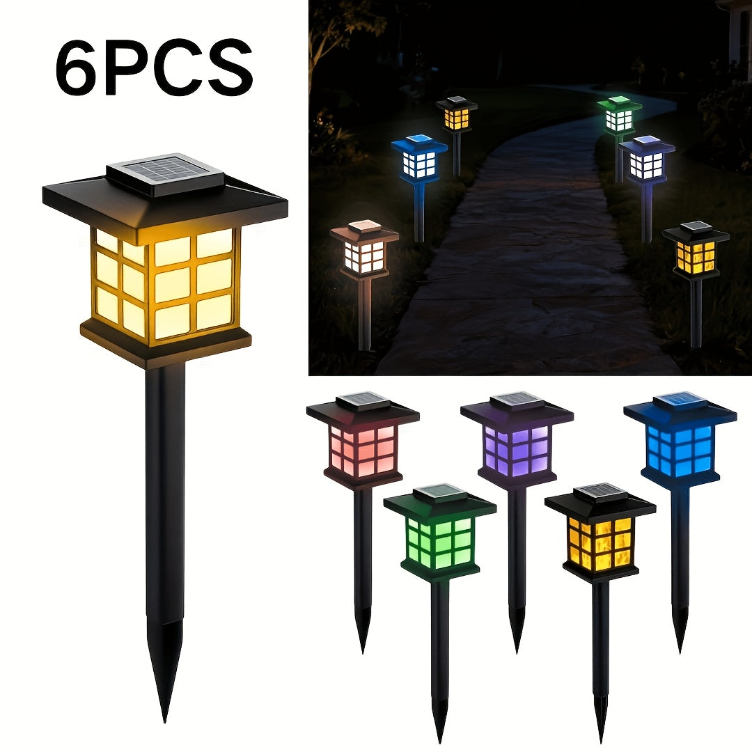 Lampes solaires d'extérieur à LED pour allée de jardin, éclairage paysager étanche IP44 pour trottoir, allée, pelouse, cour – Blanc chaud, lot de 6, 12 ou 24 – Décoration de Noël et de fêtes