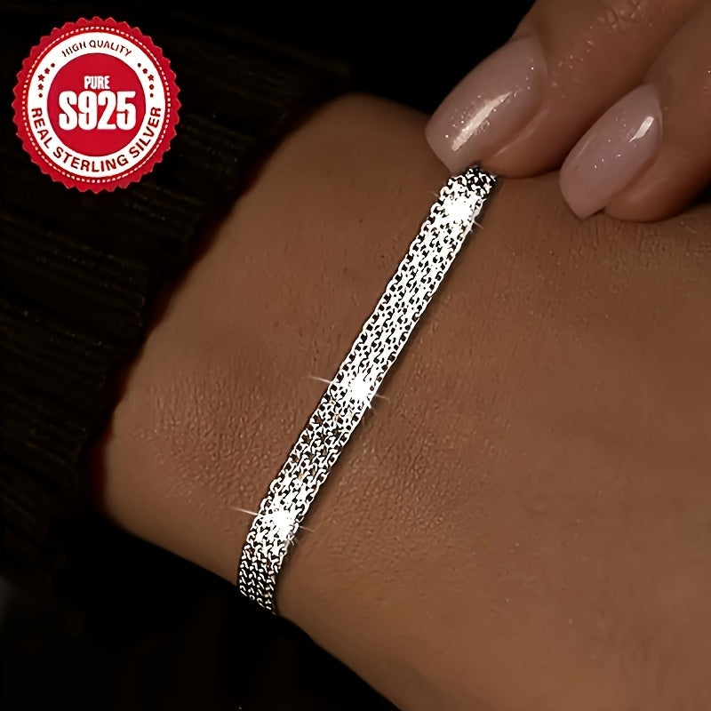 Lot de 4 bracelets tressés en argent sterling 925, joncs tissés empilables pour femmes et hommes, bijoux bohèmes minimalistes, cadeau