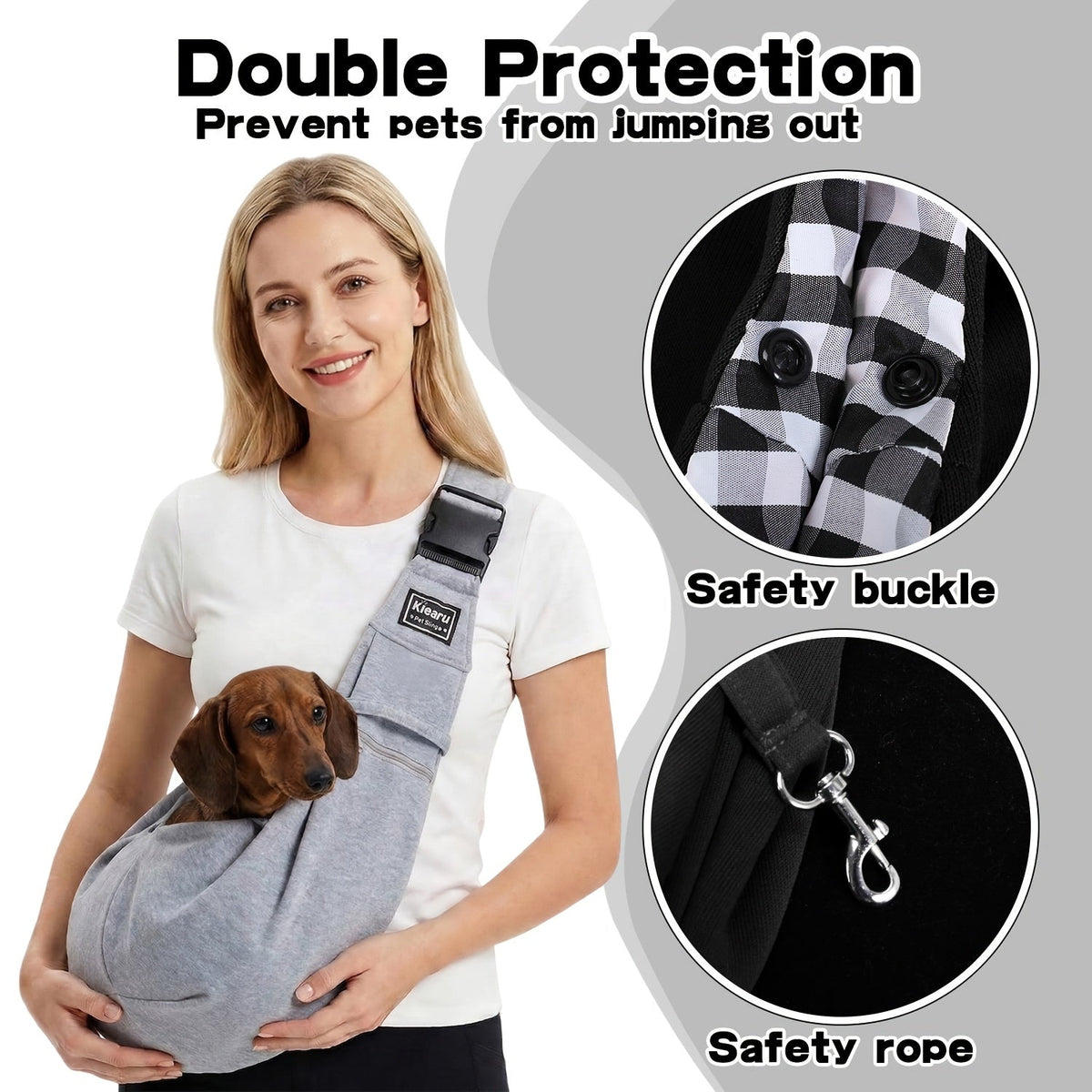 Sac de transport bandoulière et sac à dos pour petits et moyens chiens et chats - Transporteur pliable pour voyages en extérieur, respirant, sangle réglable, jusqu'à 7,5 kg, 12 couleurs, ensemble d'autocollants en bonus en option