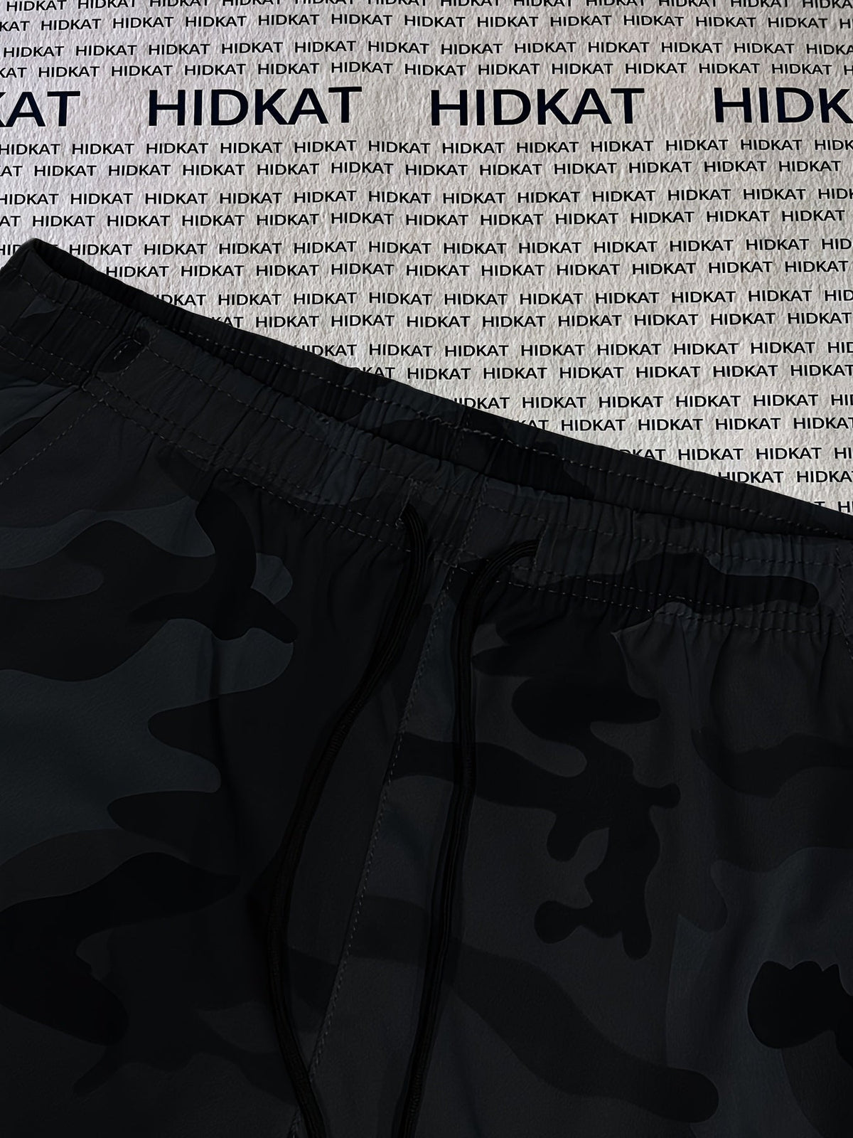 Pantalon cargo camouflage pour femme – Pantalon long décontracté pour la randonnée et le plein air, léger et respirant, multipoches, taille élastique, XS-XXL, camouflage