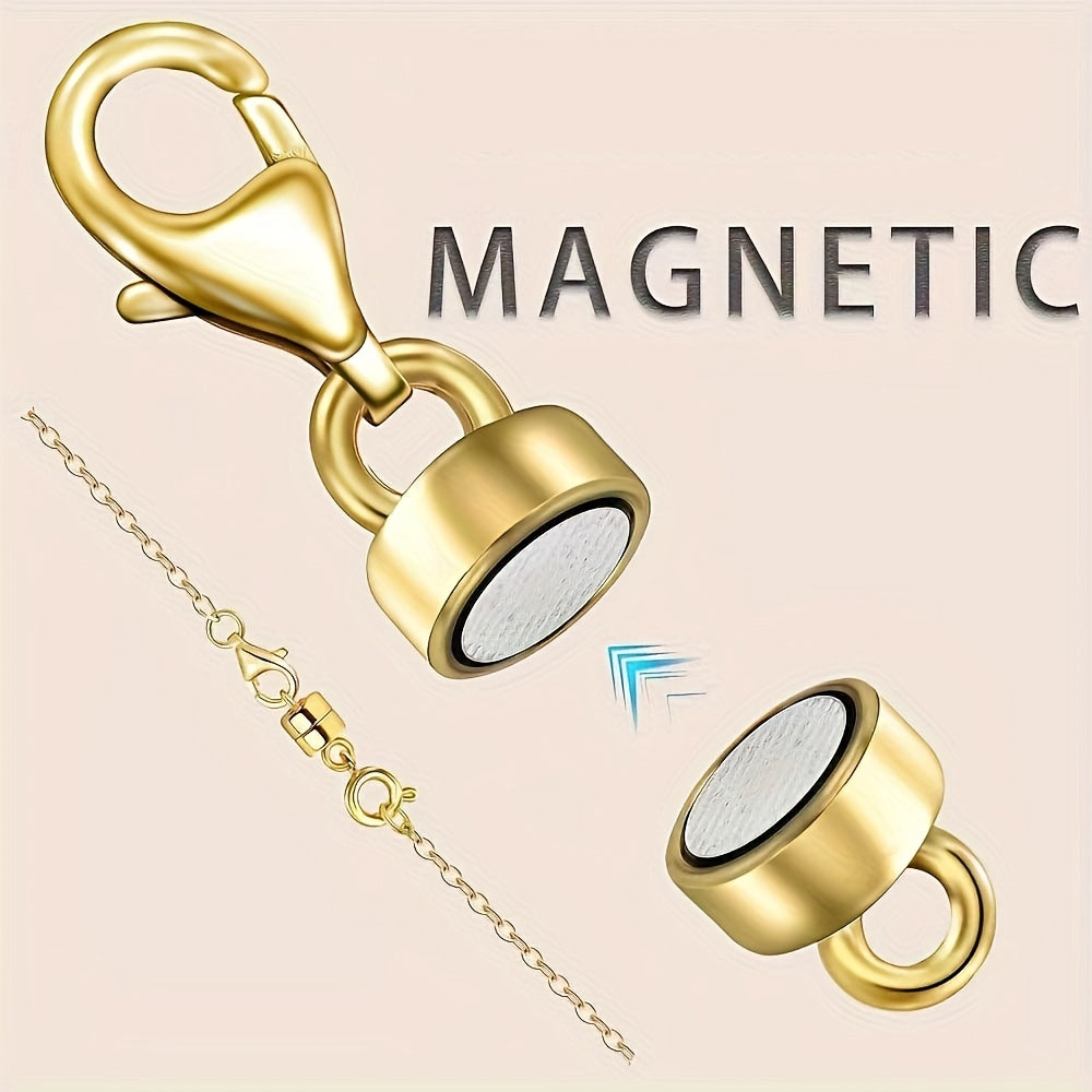 Fermoirs et attaches magnétiques pour colliers avec mousqueton – Convertisseurs de fermoirs de bijoux à connexion facile pour bracelets, colliers et chaînes, fermoirs de bijoux adaptés aux personnes souffrant d'arthrite