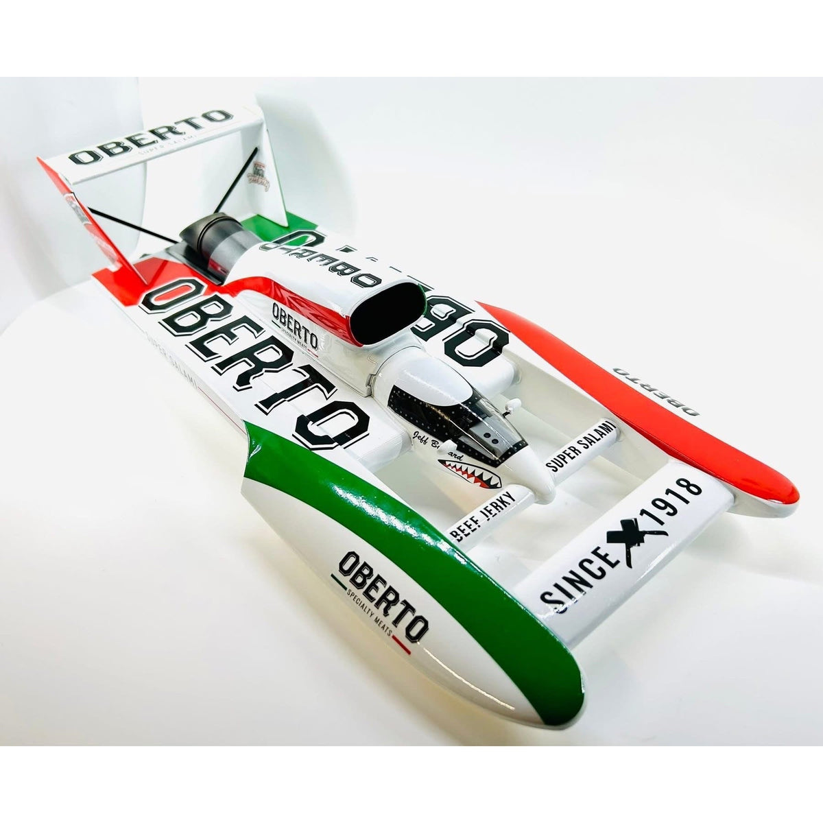Maquette plastique d'hydravion Unlimited Oh Boy Oberto à l'échelle 1/25 – 51 pièces, présentoir en acrylique avec puce sonore, peintures, colle, pinceaux et décalcomanies à l'eau, cadeau de collection pour les fans d'hydravions
